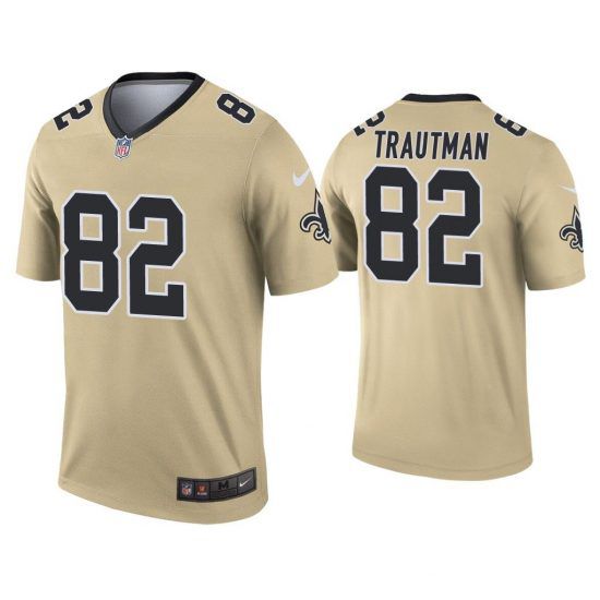 Men New Orleans Saints #82 Adam Trautman Nike Gold Inverted Legend NFL Jersey->new orleans saints->NFL Jersey